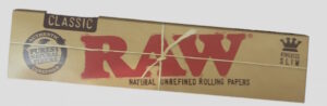 raw classic natural rolling papers – king size slim