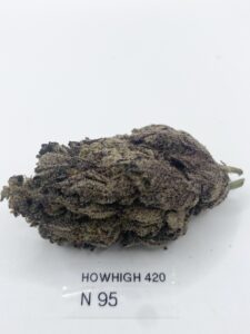A package of N-95 hybrid flower is displayed for adult cannabis consumers searching for N-95 flower near me.