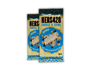 A Hers420 Chocolate Bar 1000mg package shown as a cannabis-infused chocolate product for adult consumers near me.